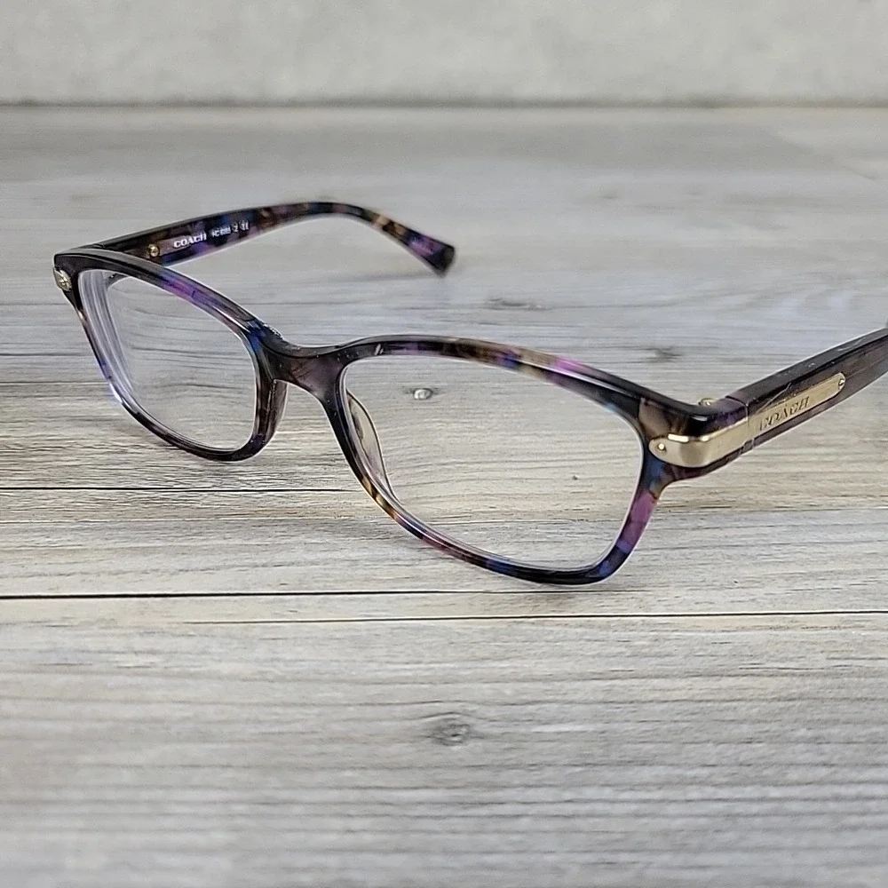 Coach Eyeglasses HC6065 5288 51-17-135 Confetti PURPLE FRAMES‎ ONLY